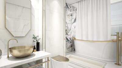 Łazienka w stylu glamour - pomysły na wykończenie wnętrza