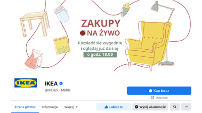 IKEA rusza z transmisjami online na Facebooku - Zakupy Na Żywo