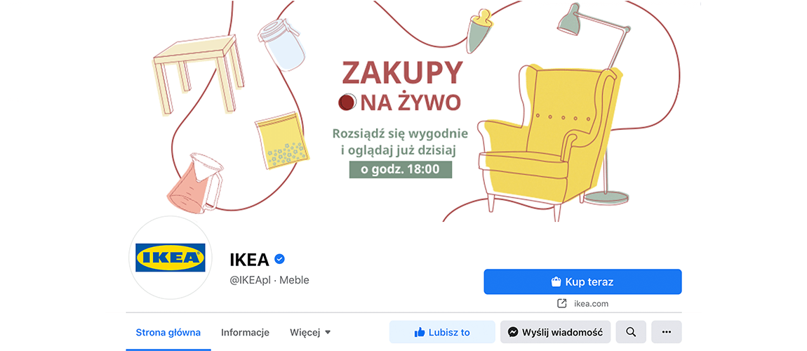 IKEA rusza z transmisjami online na Facebooku – Zakupy Na Żywo